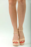 BDC inspired Catrina Platforms in Peach Nude