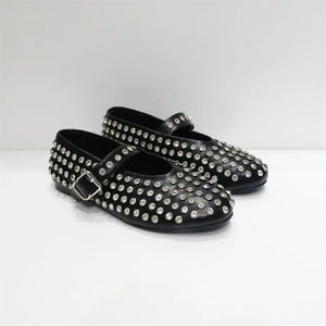 Goth Ballerinas in Genuine Leather