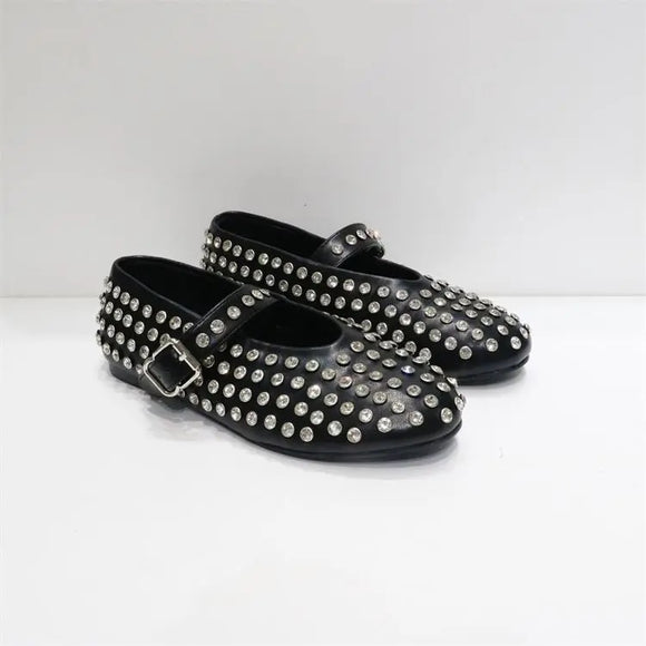 Goth Ballerinas in Genuine Leather